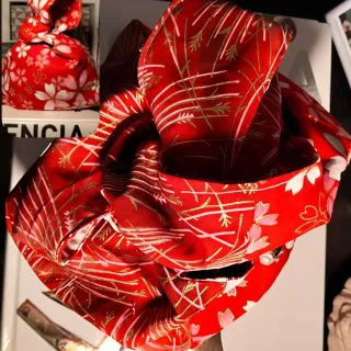 Bolso Nudo Japonés Flores y Mariposas