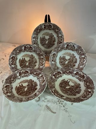 Lote 5 Platos Hondos La Cartuja Pickman