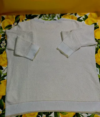 Jersey Monoprix Mujer XL Blanco Dorado