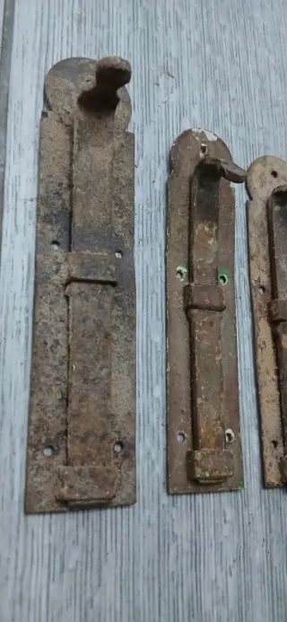 Lote 5 Pestillos Metálicos Vintage