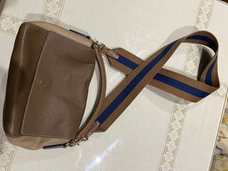 Bolso Piel Purificación García Beige/Marrón