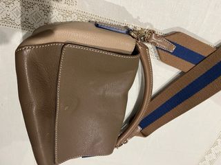 Bolso Piel Purificación García Beige/Marrón