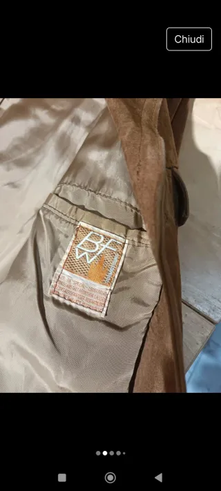 Giacca pelle vintage marrone taglia M