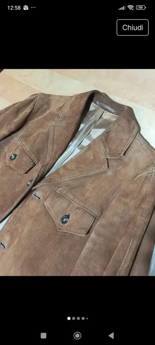 Giacca pelle vintage marrone taglia M
