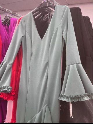 Traje Flamenca Verde Sabia Volantes