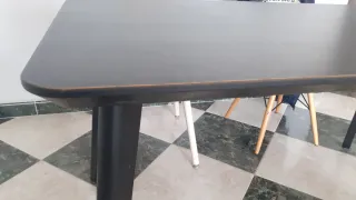 Mesa comedor madera negra Lisabo Ikea