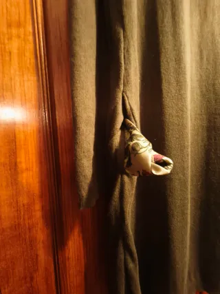 Vestido original marrón y multicolor, tonos caquis