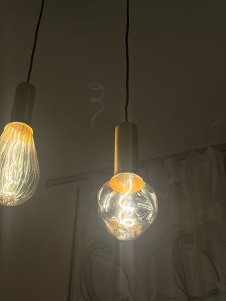 Lampadario moderno oro e trasparente