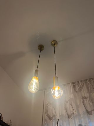 Lampadario moderno oro e trasparente