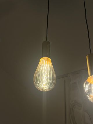 Lampadario moderno oro e trasparente