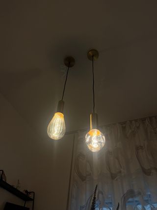 Lampadario moderno oro e trasparente