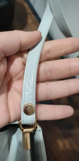 Borsa vintage pelle anni '80 grigio/bianco