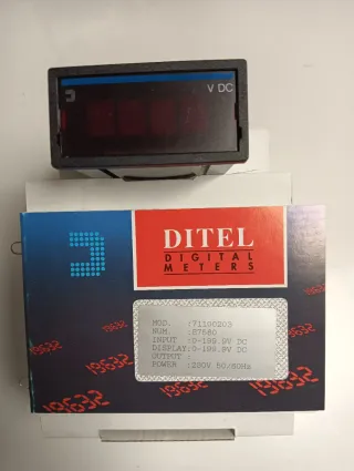 Voltímetro Digital Ditel 0-200VDC