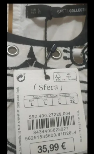 Vestido blanco Sfera, t- L