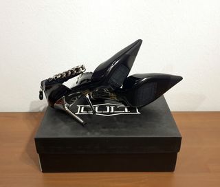 Decolletè con tacco, pelle vernice, nero, Cult, 39