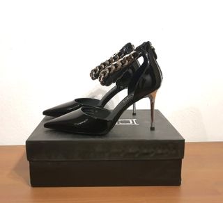 Decolletè con tacco, pelle vernice, nero, Cult, 39