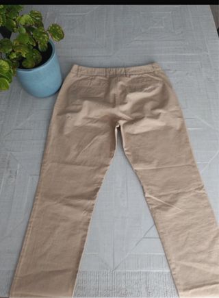 Pantalones Mango Talla S Beige