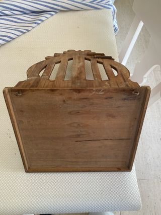 Antigua Estantería de madera epoca modernista,