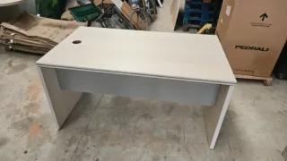 Mesa de oficina beige y gris 2 unidades