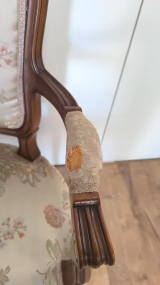 SILLA O BUTACA LUIS XV o ISABELINA ANTIGUA