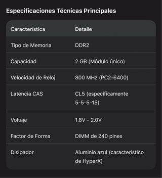 Kingston HyperX 2GB DDR2 KHX6400D2/2G