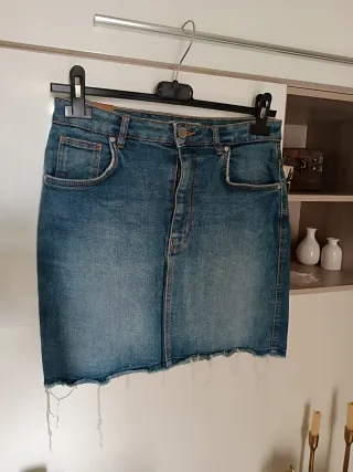 Gonna jeans Zara blu