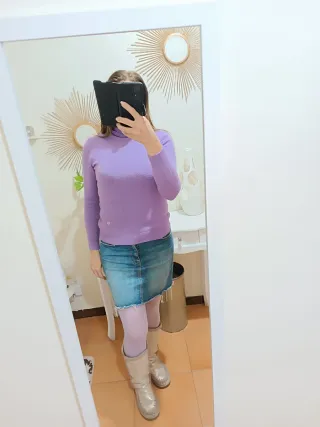 Gonna jeans Zara blu