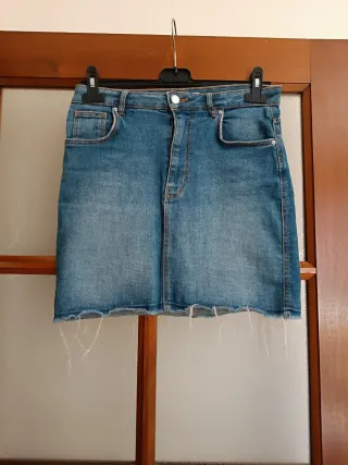 Gonna jeans Zara blu