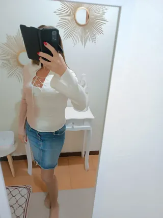 Gonna jeans Zara blu