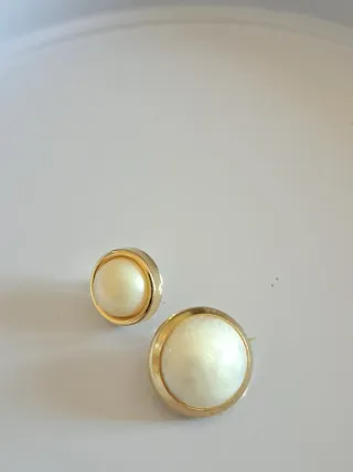 20 Bottoni Vintage Gioiello Perla e Oro