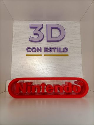 Letrero Nintendo 3D Flotante