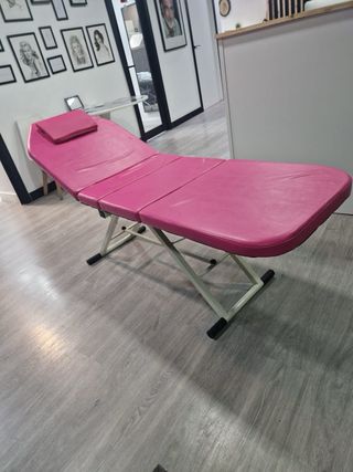 Camilla rosa para tratamientos