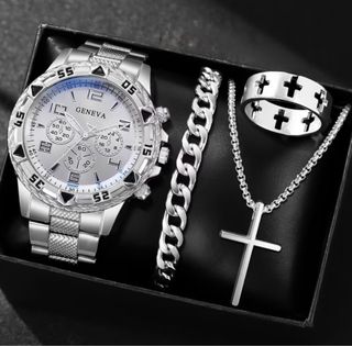 Pack Regalo Hombre: Reloj, Pulsera, Anillo y Colla