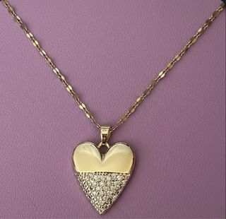 Collana con ciondolo a cuore e zirconi