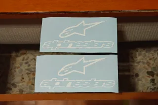 Pegatinas Alpinestars Logo Blanco