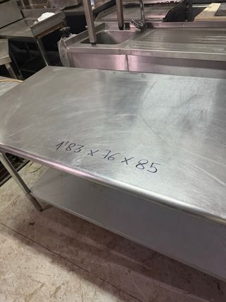 Mesa de acero CENTRAL inoxidable industrial