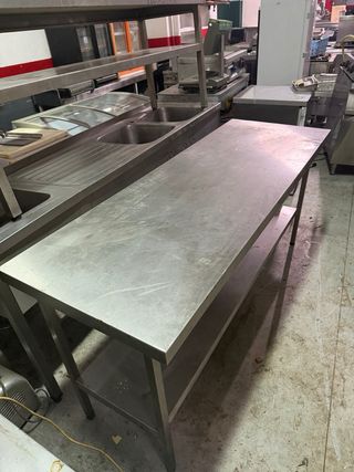 Mesa de acero inoxidable industrial