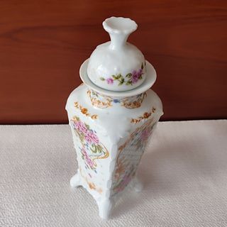 Tibor. Jarrón antiguo tipo ánfora porcelana Sanbo