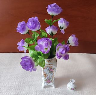 Tibor. Jarrón antiguo tipo ánfora porcelana Sanbo