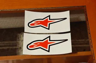 Pegatinas Alpinestars Logo Rojo
