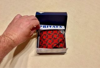 Corbata elegante de seda natural roja