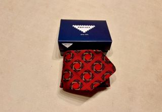 Corbata elegante de seda natural roja