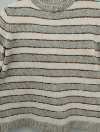 Jersey Springfield Rayas Gris y Blanco Talla M