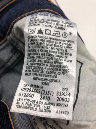 Pantalón vaquero mujer Levi's azul W33-L34