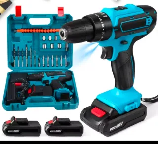 Taladro Percutor Inalámbrico con Accesorios