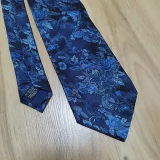 Gravata Kenzo azul com flores