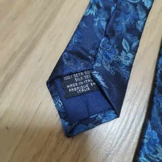 Gravata Kenzo azul com flores