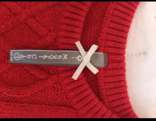 Vestido rojo punto niña talla 3 años