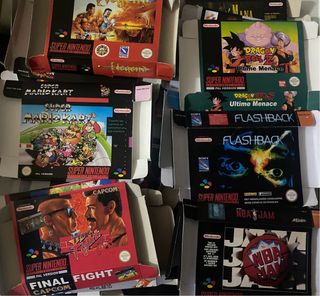 Lote 47 Cajas para Juegos Super Nintendo
