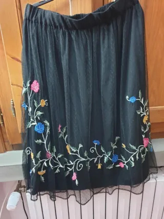 Gonna Zara Tulle Ricamata Tg. M
